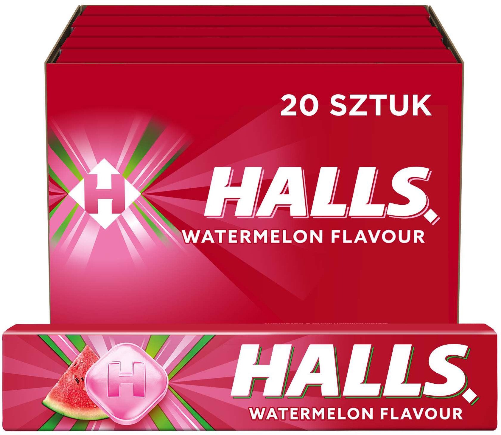 Halls Watermelon Cukierki 33,5 g x 20 sztuk