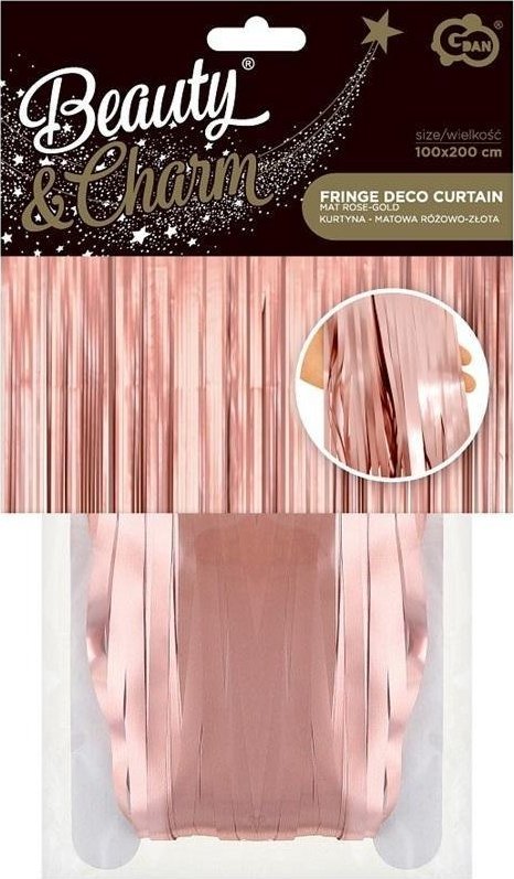 GoDan Kurtyna matowa różowo-złota 100x200cm