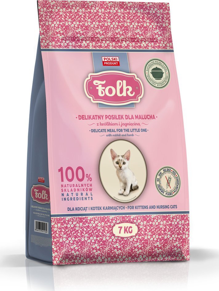 Folk Karma sucha dla kota FOLK Kitten Delikatny posiłek dla malucha z królikiem i jagnięciną 7 kg