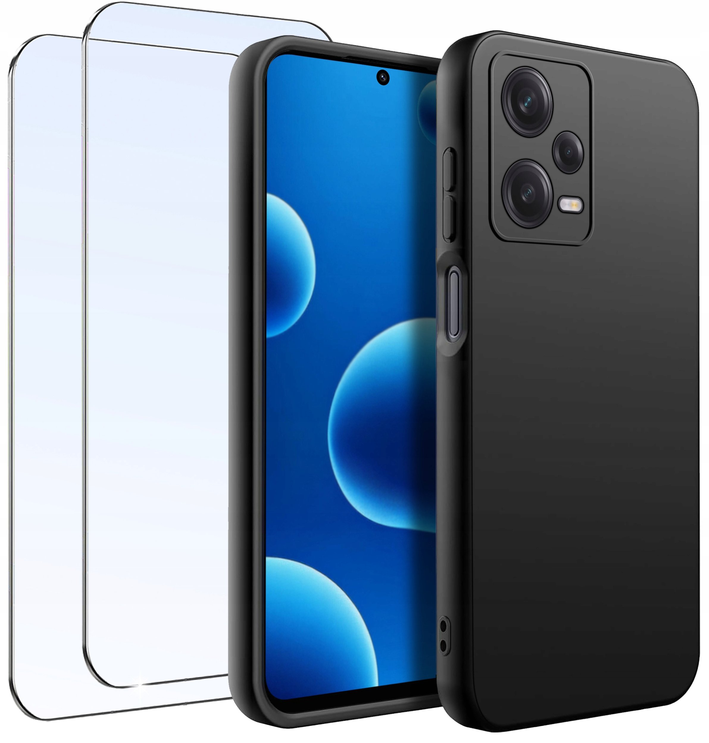 ZESTAW Etui do Xiaomi Redmi Note 12 5G |Poco X5 5G Matowe Silikon +2X SZKŁO