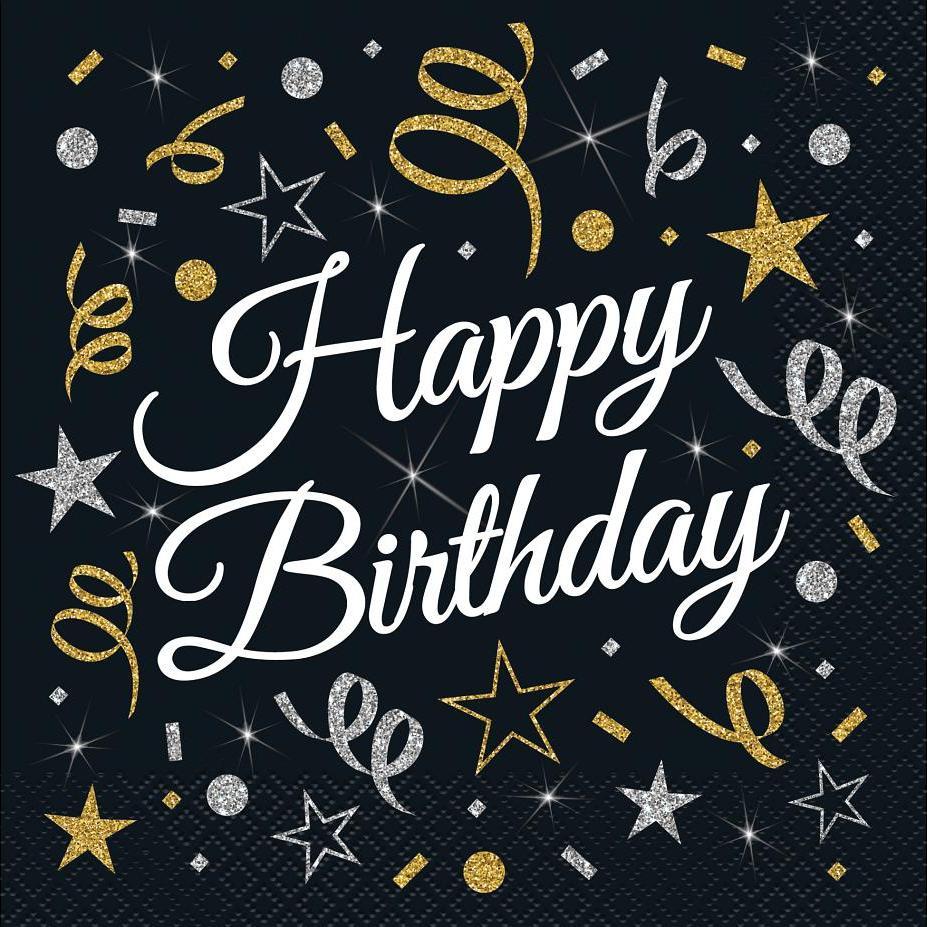 GoDan Serwetki papierowe B&C Happy Birthday 33x33cm 20sz