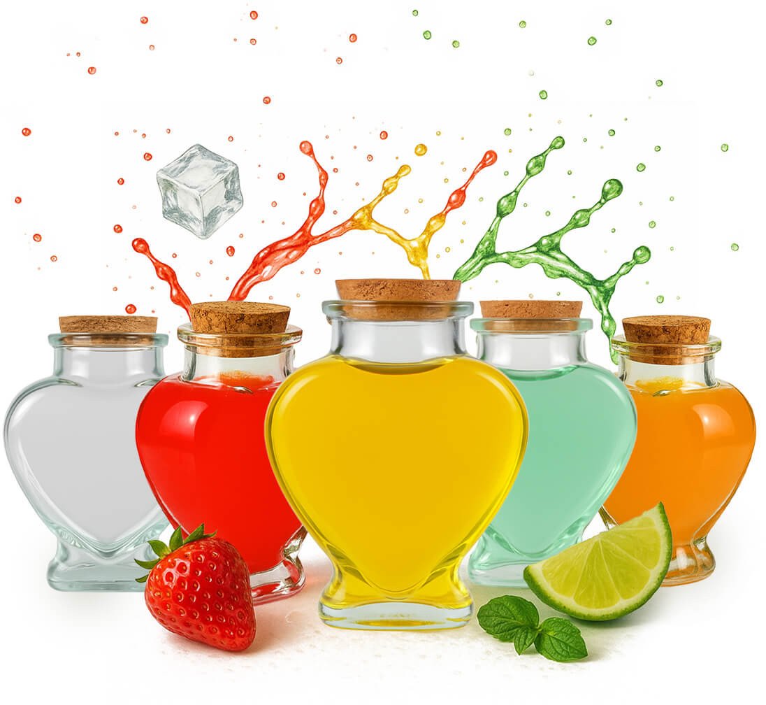 5x Butelki Szklane AMOR 150ml Butelka Serce na Alkohol Wino Prezent Wesele