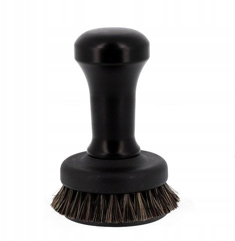 Tamper o średnicy 58mm - ze szczotką - czarny