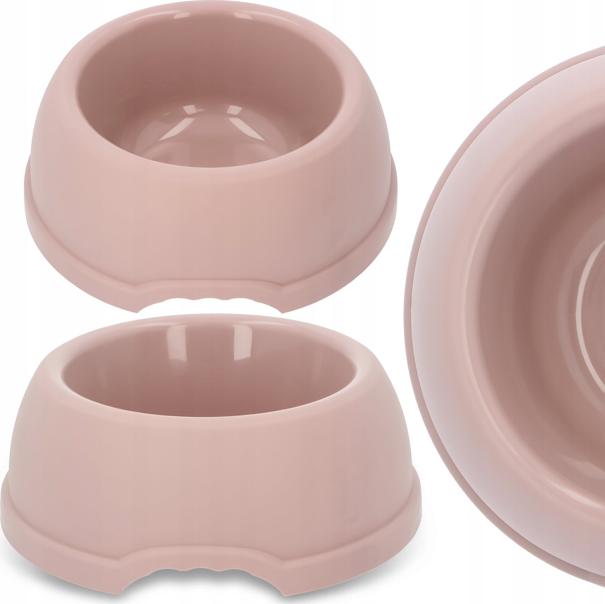 Barry King Miska plastikowa dla psów L, 1,3L, beżowa, śr. 24,5cm,