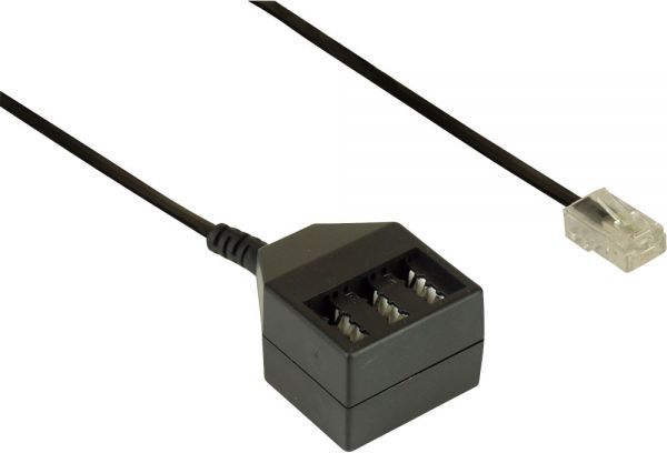 InLine Kabel adapter RJ45 męski do TAE NFN żeński, 0.2m (69942)