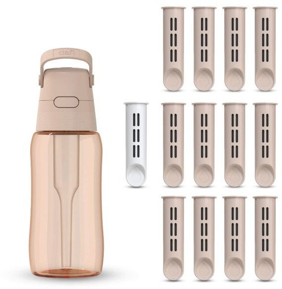 Butelka Filtrująca Dafi SOLID 0,5 Zbiornik Zakrętka Cappuccino 13 Filtrów