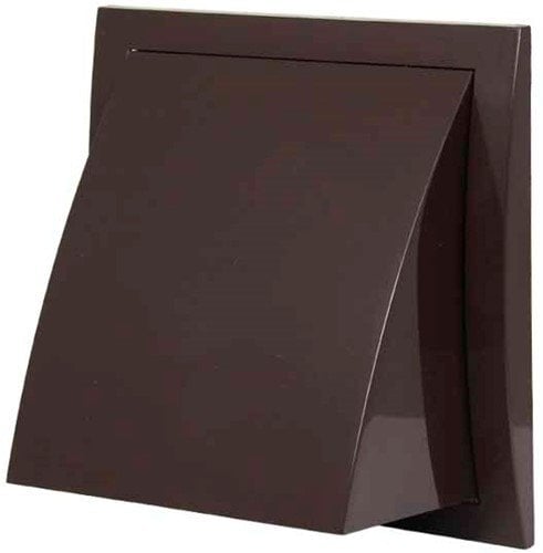 VENT. GRILLE PL. 148X153MM Ø100MM BROWN