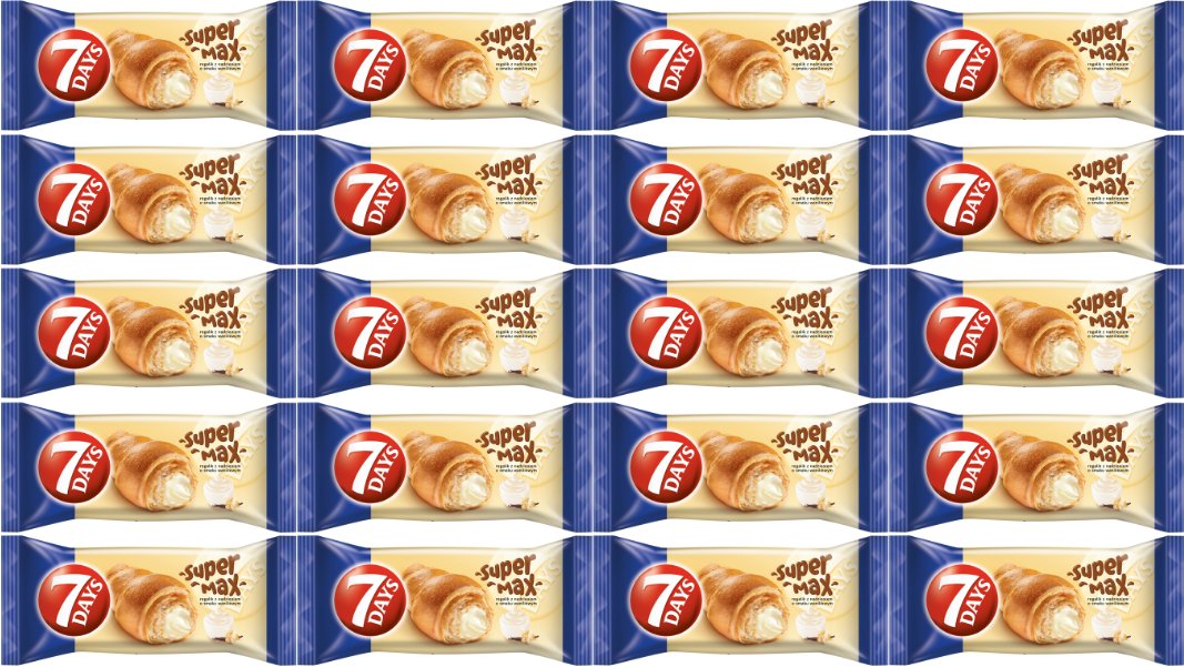 7 Days Max Croissant z nadzieniem o smaku waniliowym 110 g x 20 sztuk