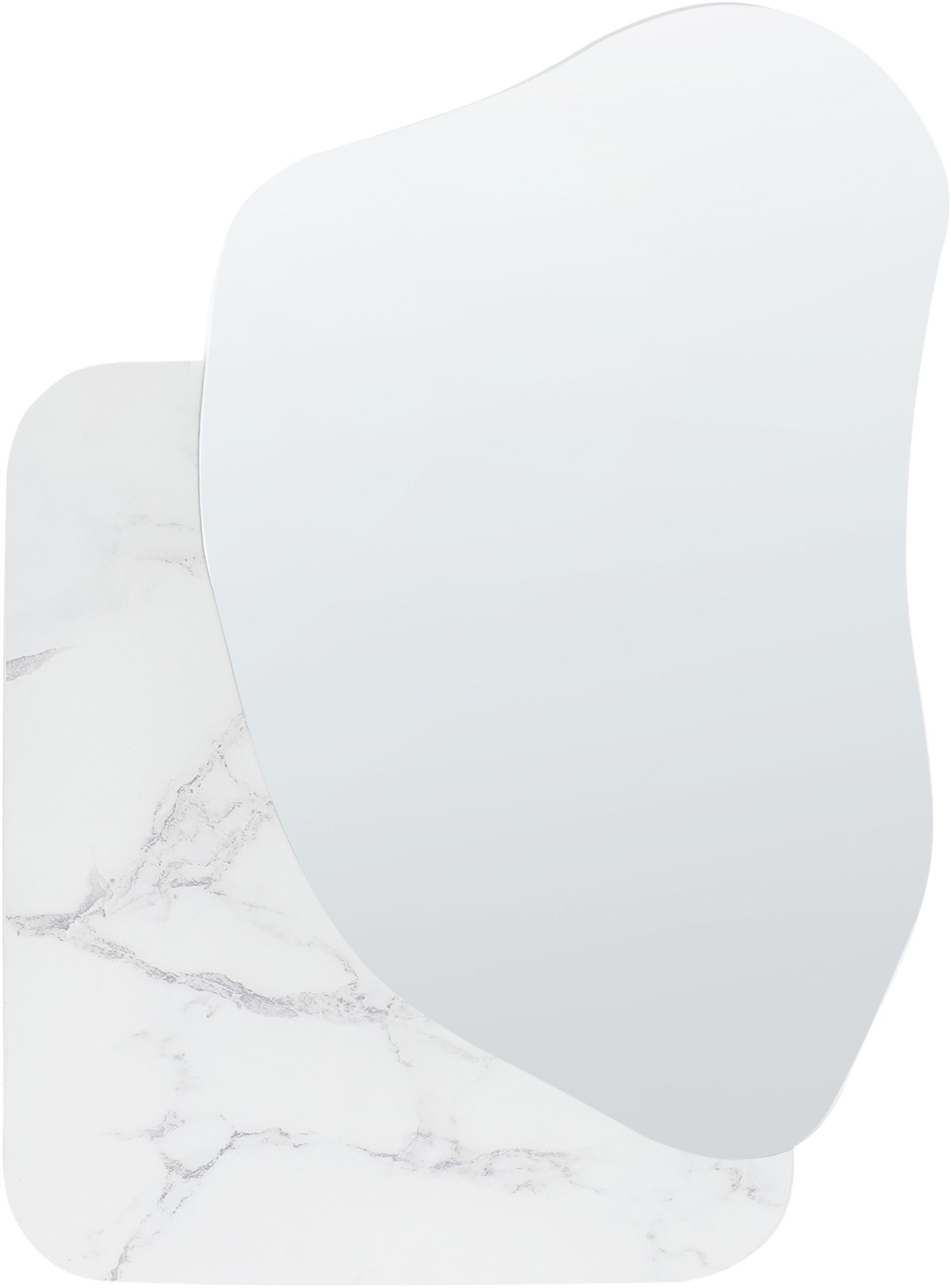 Lustro ścienne ARVERT 60 cm 80 cm Biały marmur