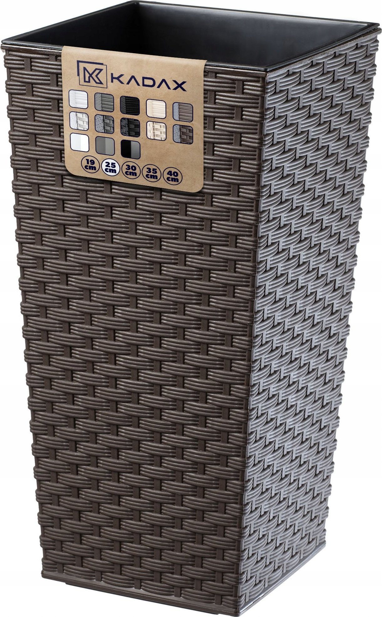 Kadax Doniczka Z Wkładem Donica Na Kwiaty 47 cm Mokka