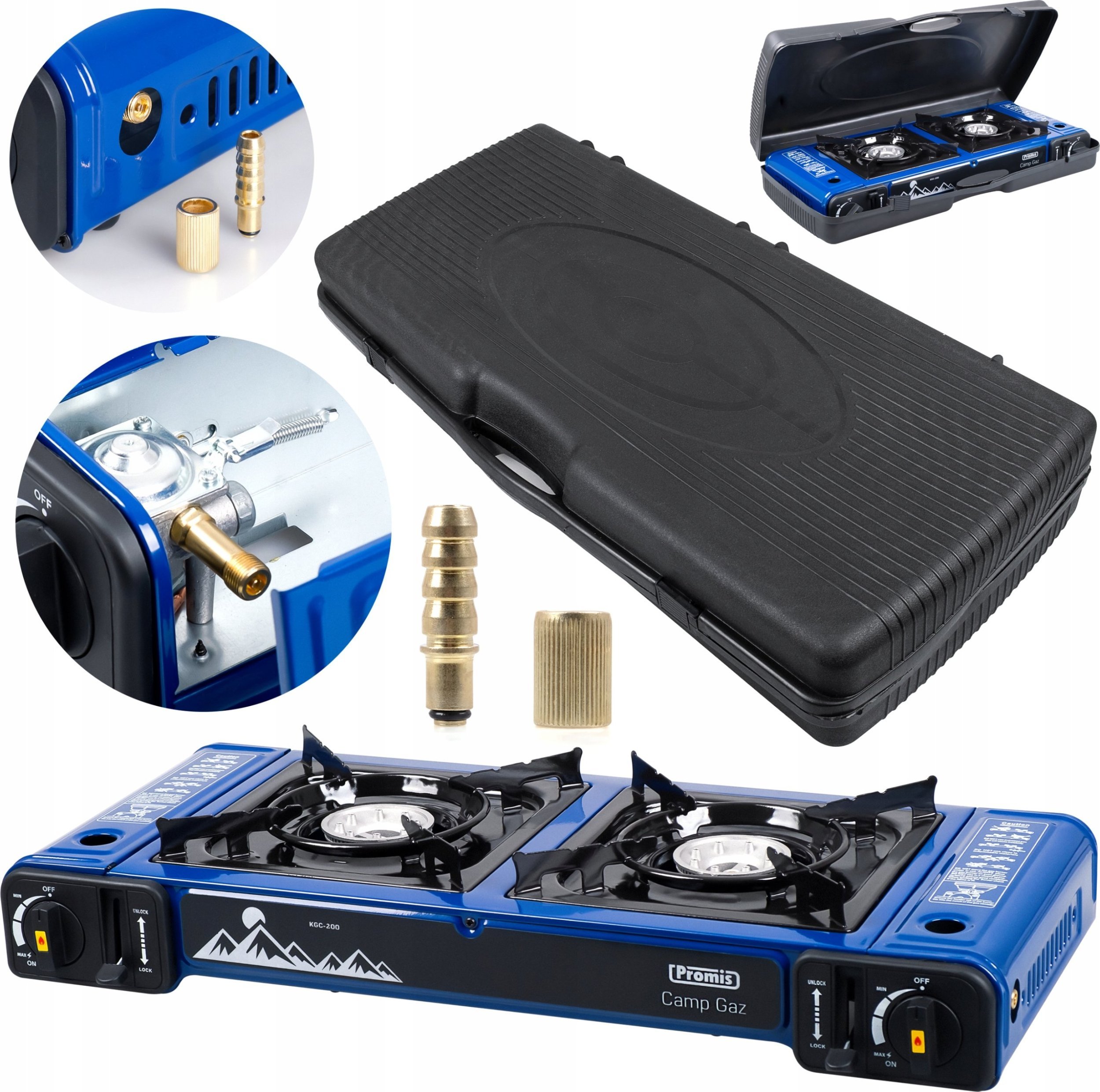 Promis Kuchenka turystyczna KGC200 dwupalnikowa + walizka