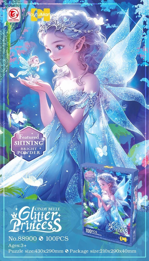Zestaw Puzzli 100el. Księżniczka Niebieska EDUKAMP