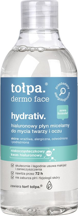 Tołpa hydrativ, nawilżający płyn micelarny do mycia twarzy i oczu 400 ml