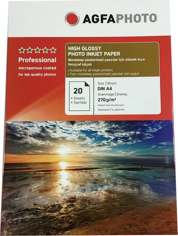 AgfaPhoto Papier fotograficzny do drukarki A4 (AP26020A4N)