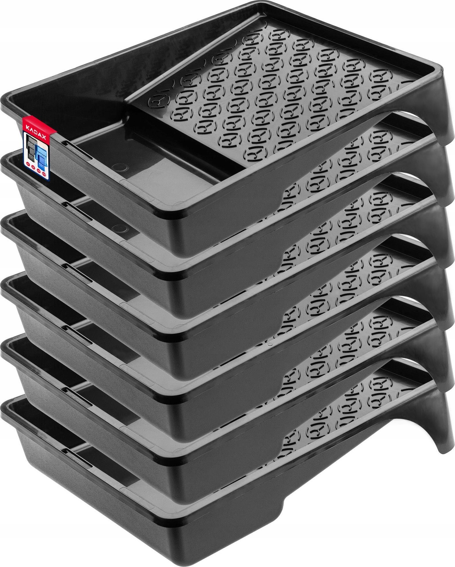 Kadax Kuweta Malarska Duża Do Wałka Farby Czarna 6szt