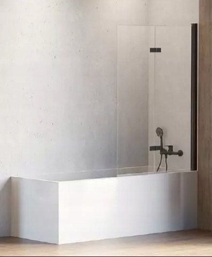 Parawan nawannowy Caldo DS-0038 Parawan wannowy 100X140 uchylne szkło czyste 6mm z powłoką LEWY