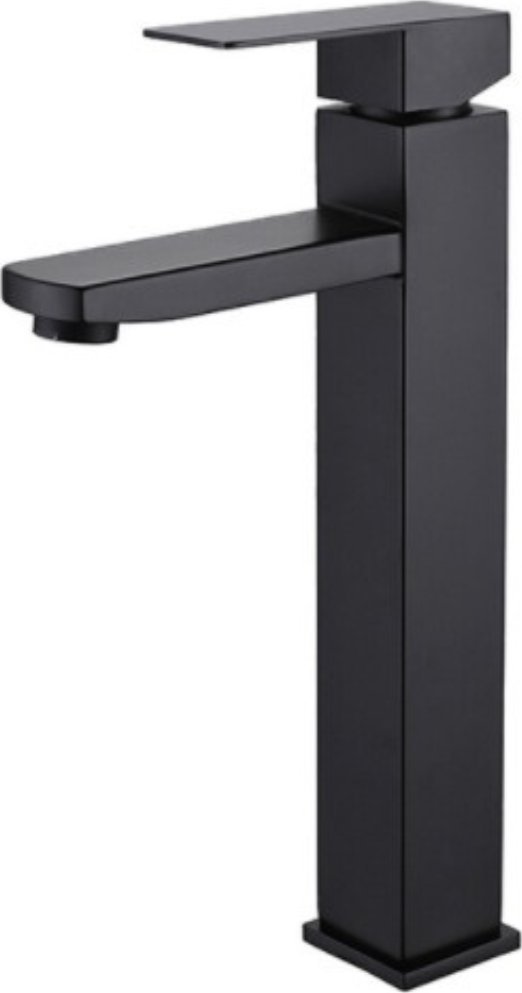 Bateria umywalkowa Delvant DELVANT SQUARE BATERIA UMYWALKOWA WYSOKA CZARNA