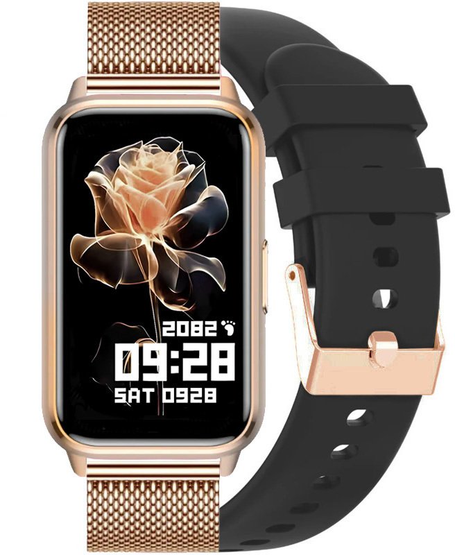 Smartwatch Rubicon Zegarek Damski SMARTWATCH RNCF48-r.gold/black