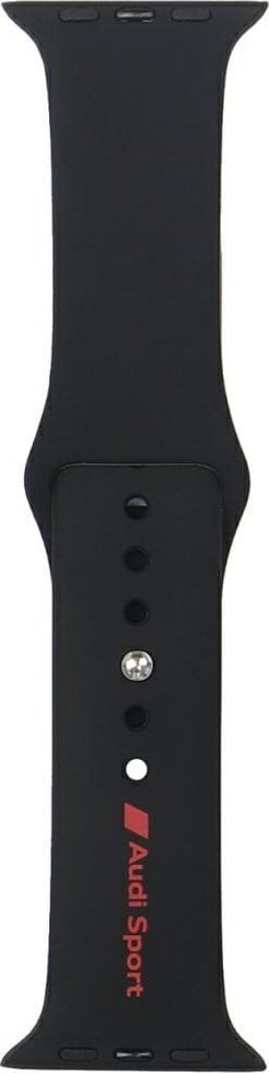 Pasek Audi Sport Red Logo Silicone Watch Strap do Apple Watch 44/45/46/49mm czarny