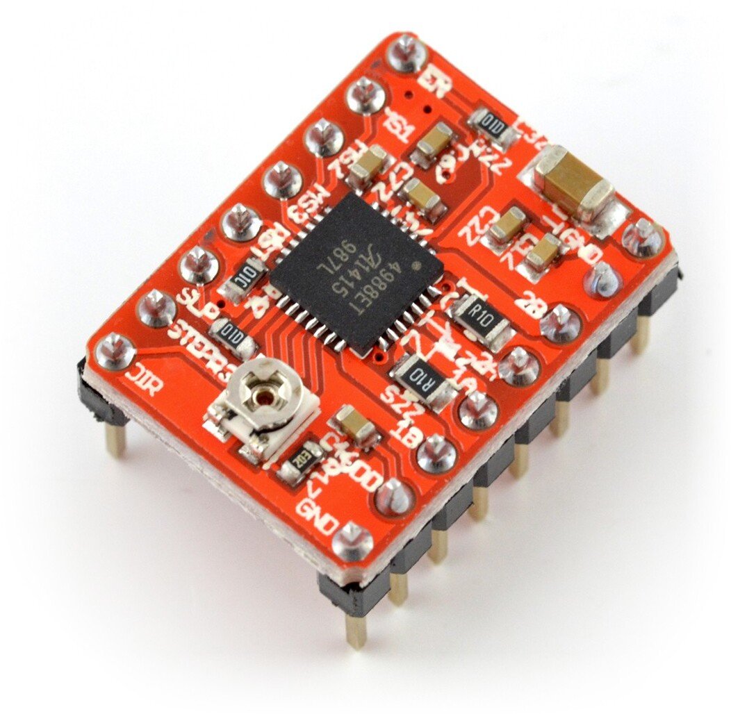 Sterownik silnika krokowego A4988 RepRap - czerwony}