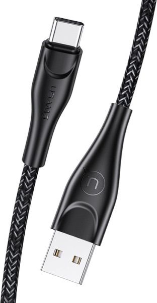 Kabel USB Usams USB-A - USB-C 1 m Czarny (63794-uniw)