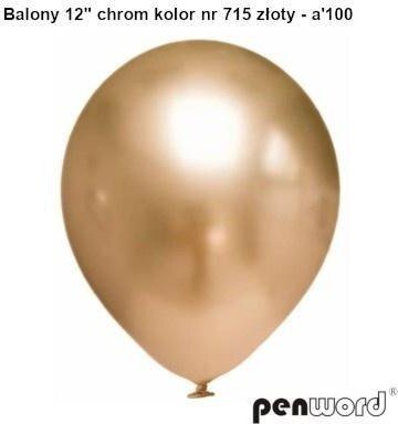 Polsirhurt Balony złote chromowane 30,5cm 100szt