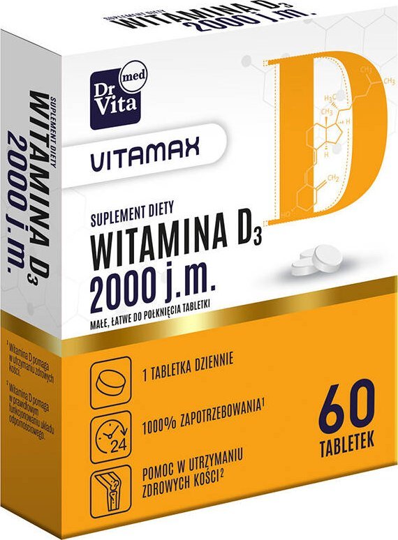 DR VITA_Vitamax Witamina D 2000 j.m suplement diety 60 tabletek