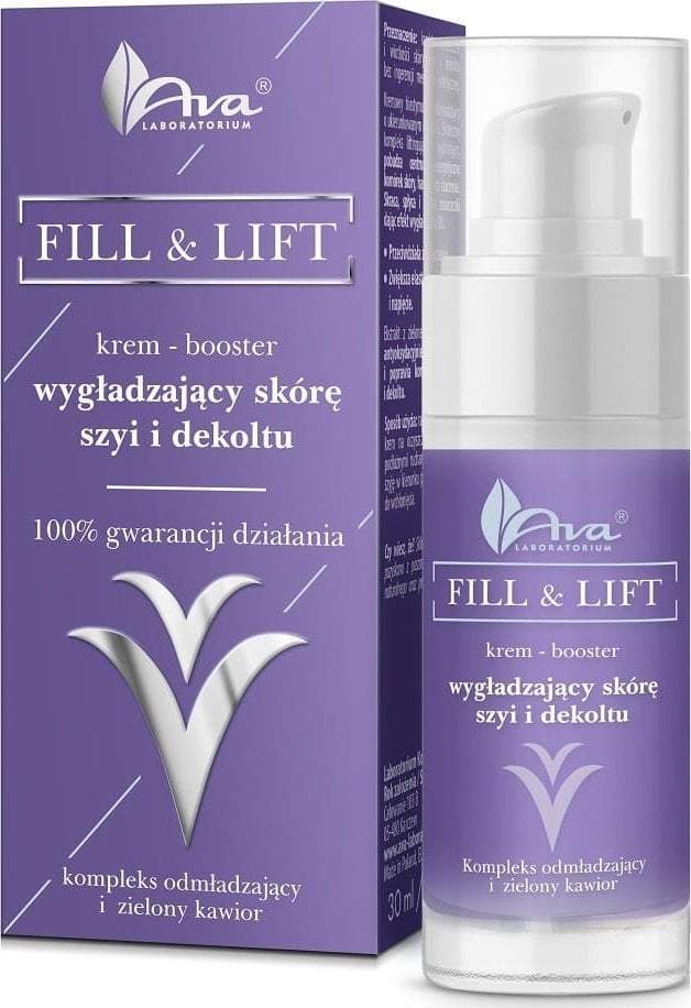 Ava Ava Laboratorium Fill & Lift krem-booster wygładzający skórę szyi i dekoltu 30ml