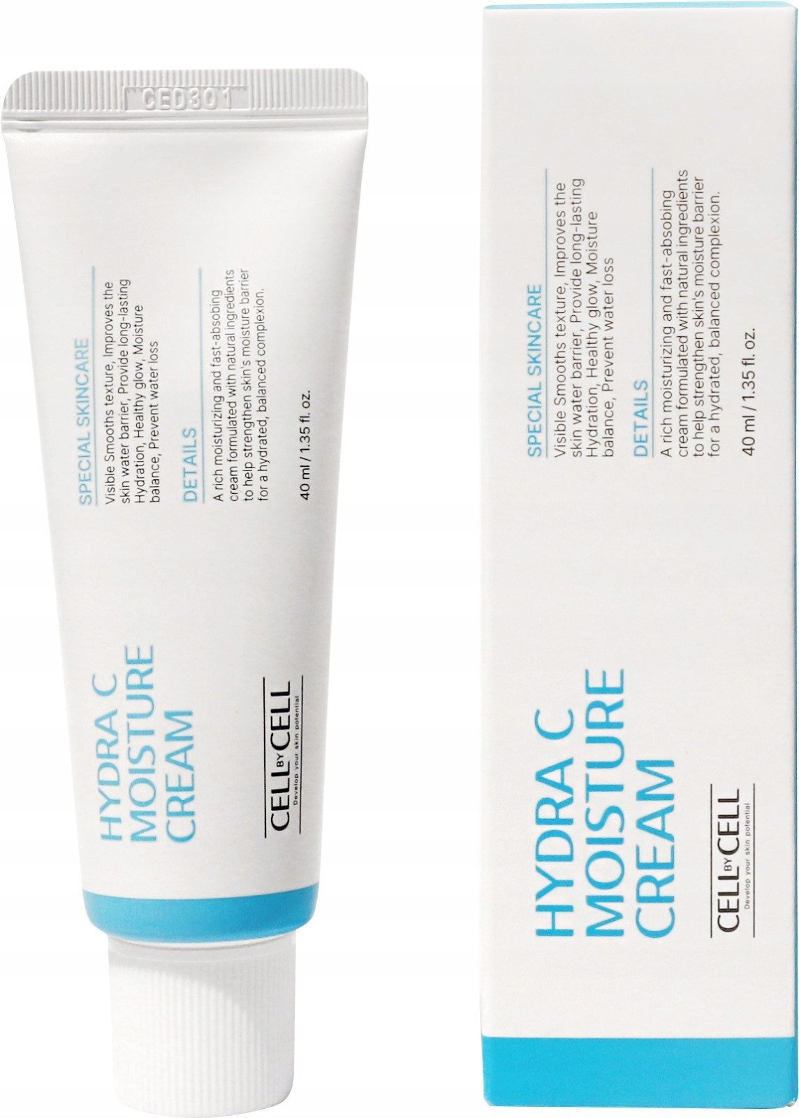 Bioderma Cell By Cell, Hydra C, Moisturising Cream, For Face, 40 ml For Women