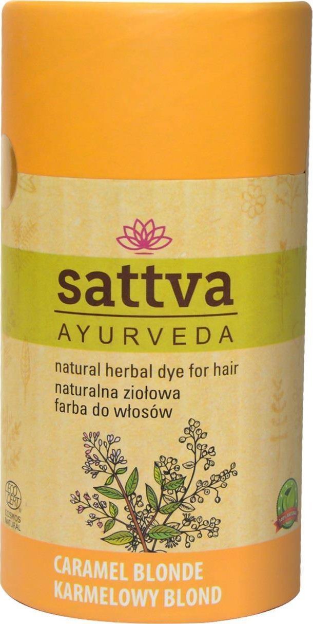 Sattva SATTVA_Natural Herbal Dye for Hair naturalna ziołowa farba do włosów Caramel Blonde 150g