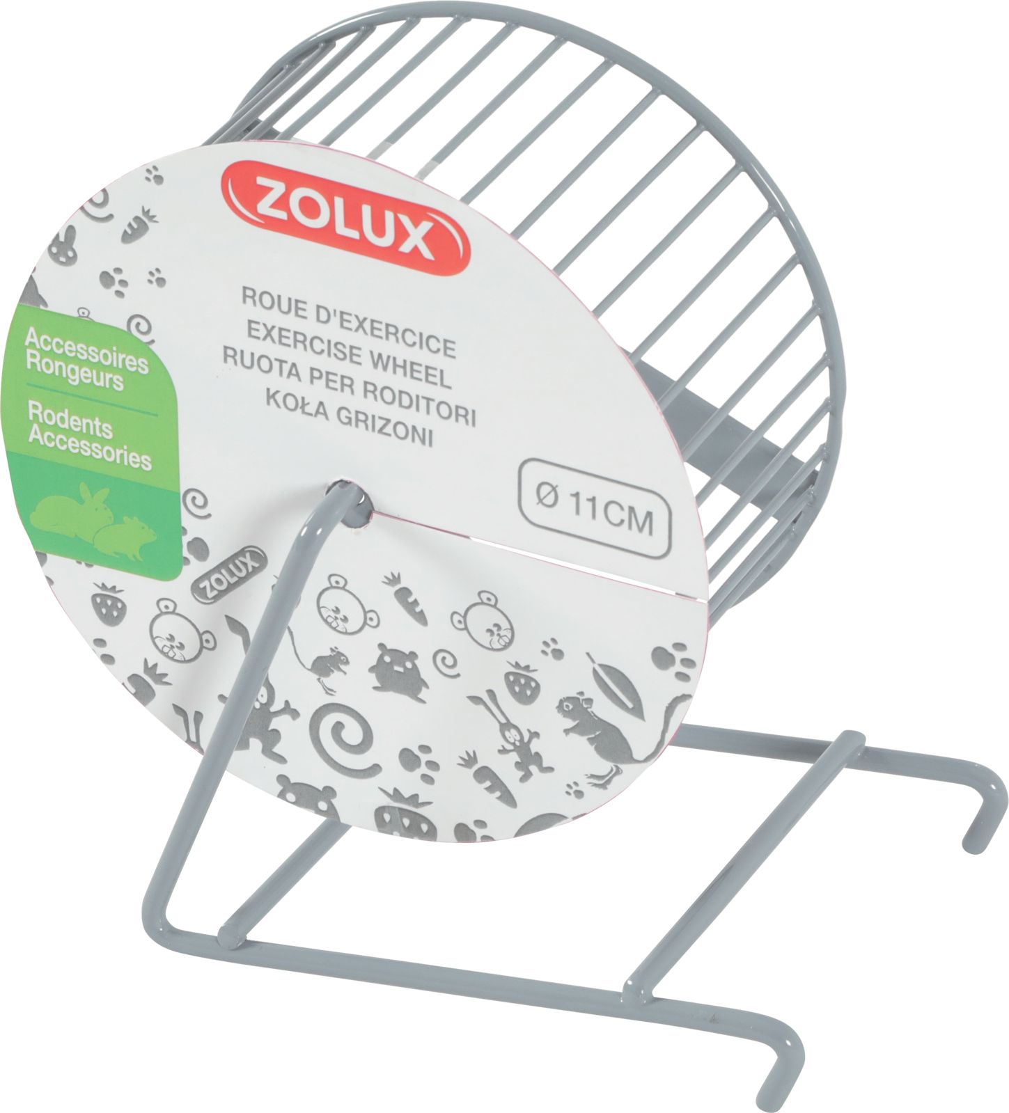 Zolux Kołowrotek metalowy 11 cm kol. szary