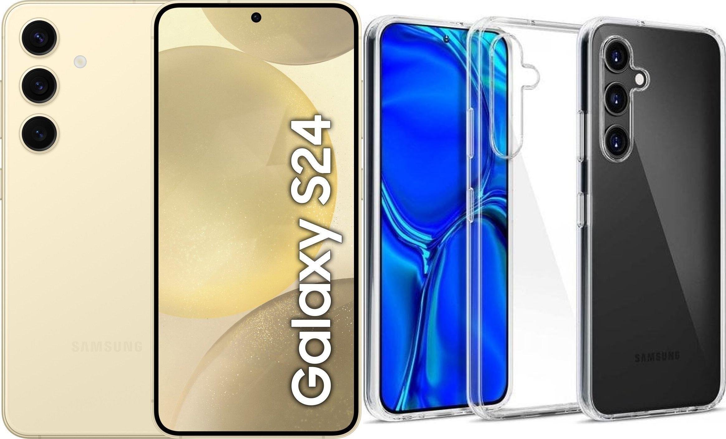 Smartfon Samsung Galaxy S24 5G 8/256GB Żółty (SM-S921BZY) + Etui Clear Case