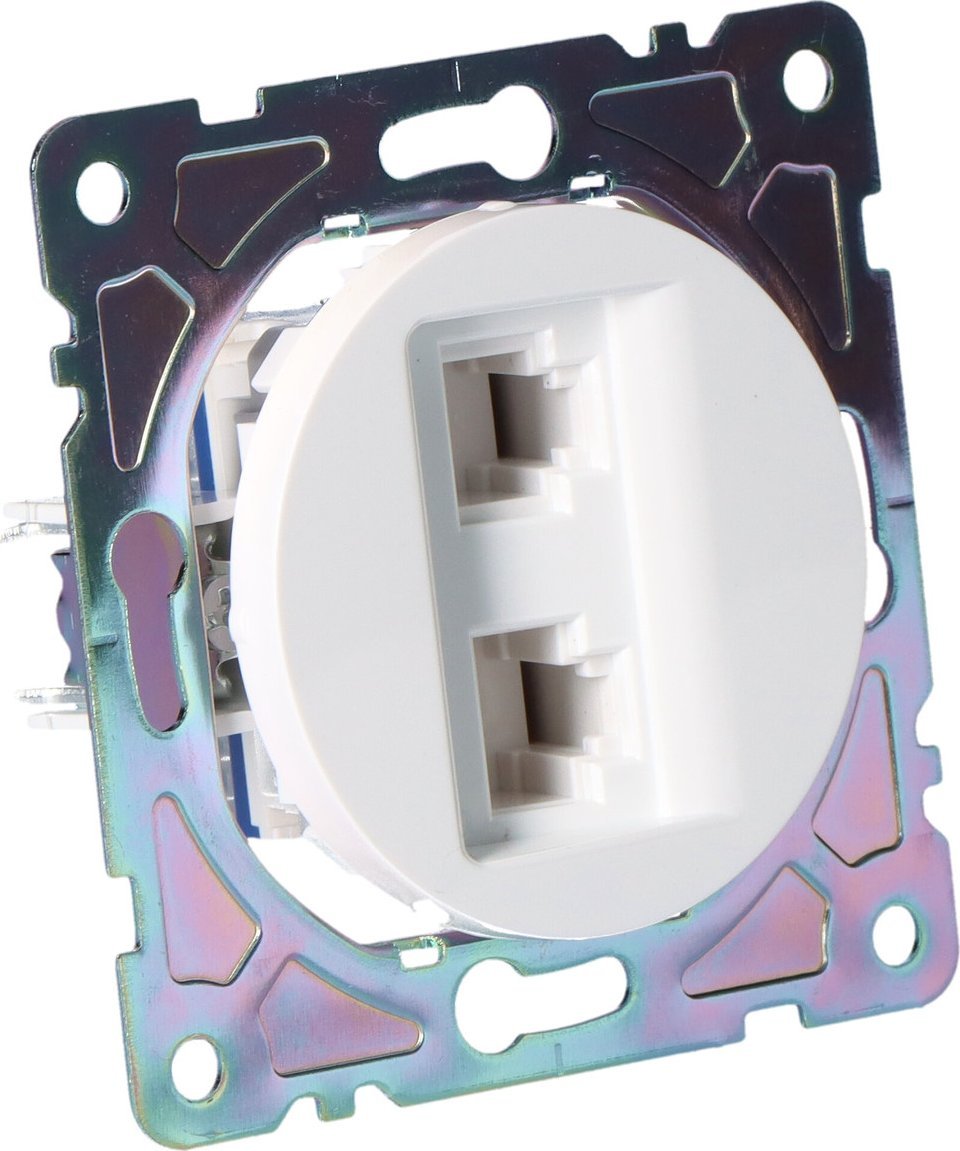 Onnline Gniazdo RJ45/RJ11, białe, BETA ONNLINE