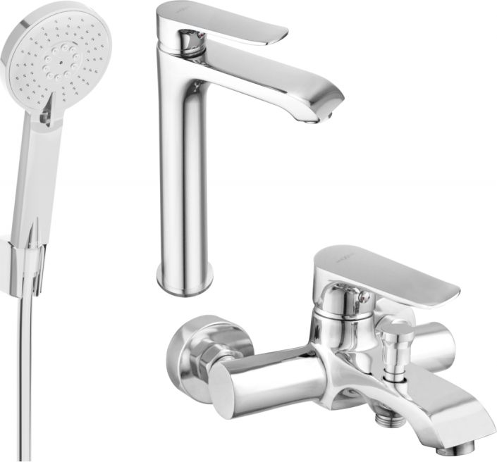 Mexen Mexen Pecos R40 zestaw wannowy, chrom - 72713R40-00