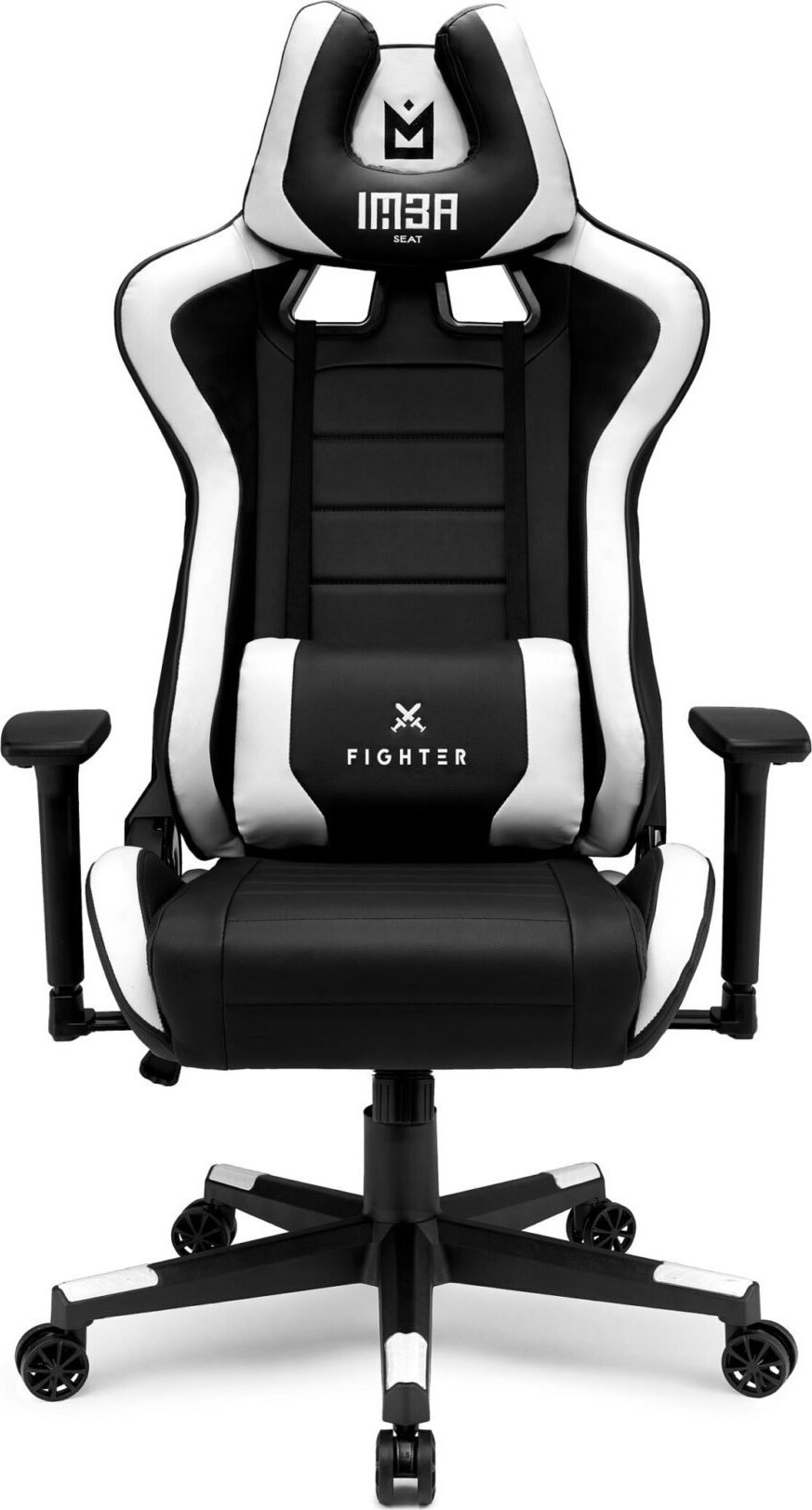 Fotel IMBA Seat Fighter czarno-biały