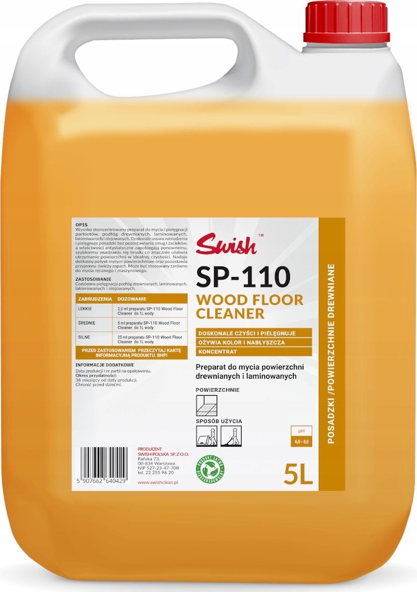 Swish Swish SP-110 Wood Floor Cleaner Płyn do mycia podłóg drewnianych, koncentrat 5 l
