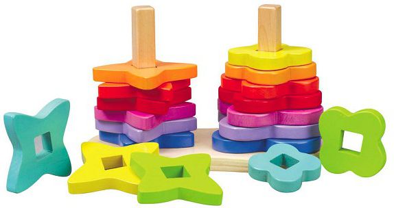 Hape Podwójna Tęczowa Układanka E0406