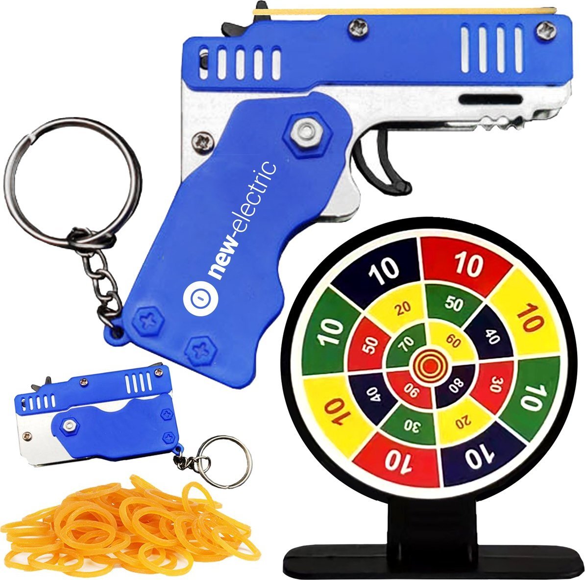 Składany pistolet na gumki recepturki