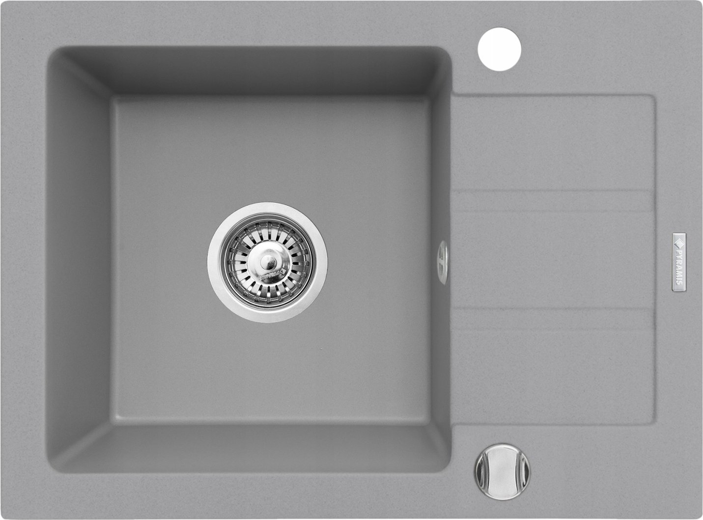 Pyramis Zlew Pyramis NEXT 62x44 1B1D szary beton 070166001