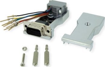 Adapter AV Roline ROLINE DB9 męski-RJ45 żeński 8P/8C 8 żył, srebrny