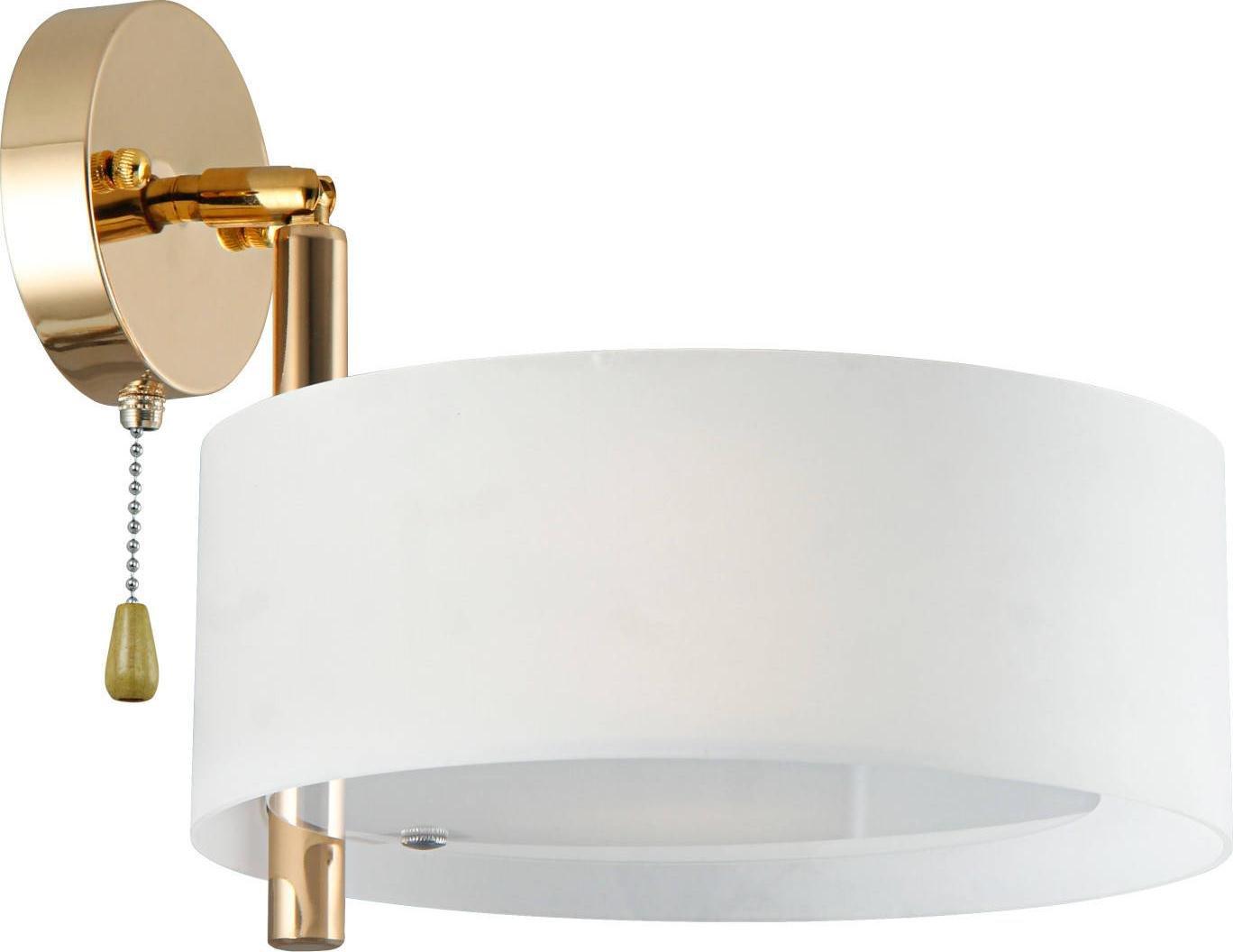 Kinkiet Mdeco Kinkiet LAMPA ścienna ELMDRS8006/1 TR GL MDECO loftowa OPRAWA regulowana metalowa złota biała