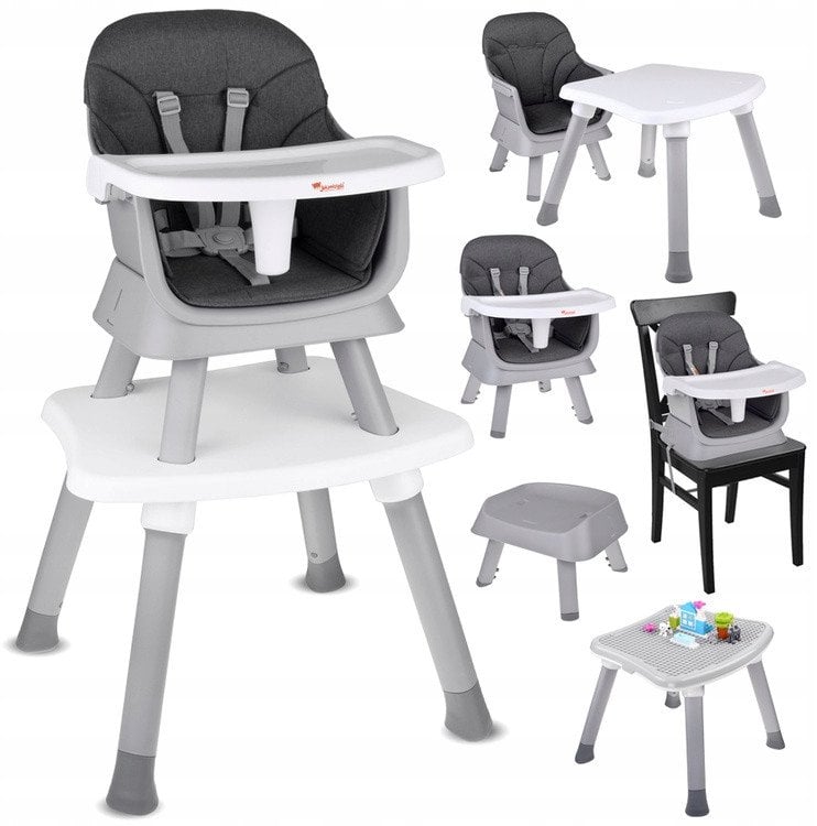 Wielofunkcyjny fotelik Krzesełko do karmienia Zestaw 6w1 dla dzieci ZA5664