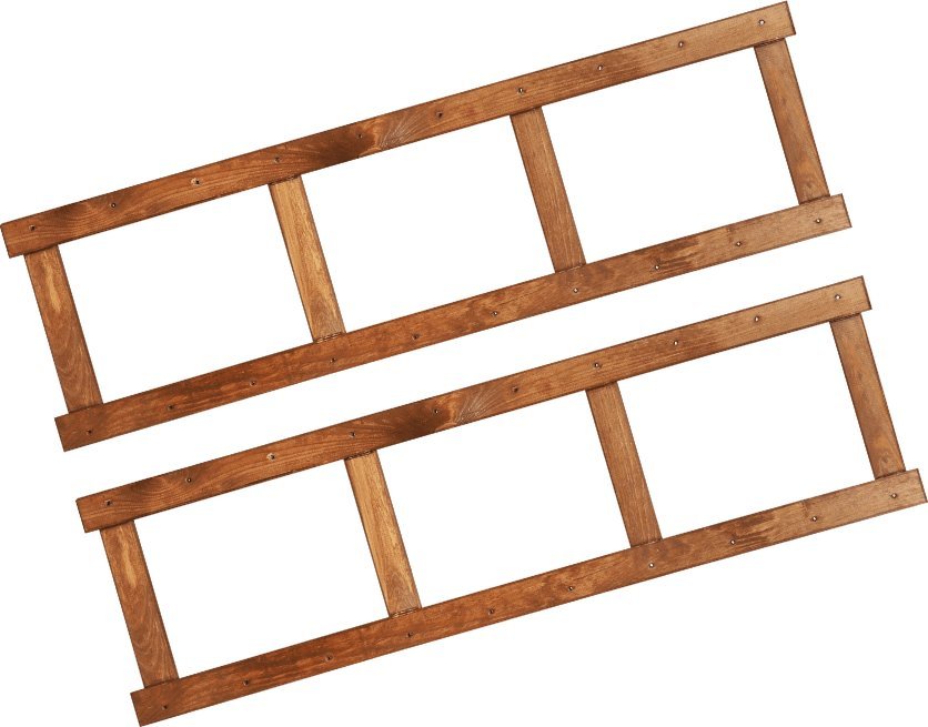 Wamar-Sosenka Bok 2 szt do regału drewnianego LSR ramka noga 124,2 cm Brązowy