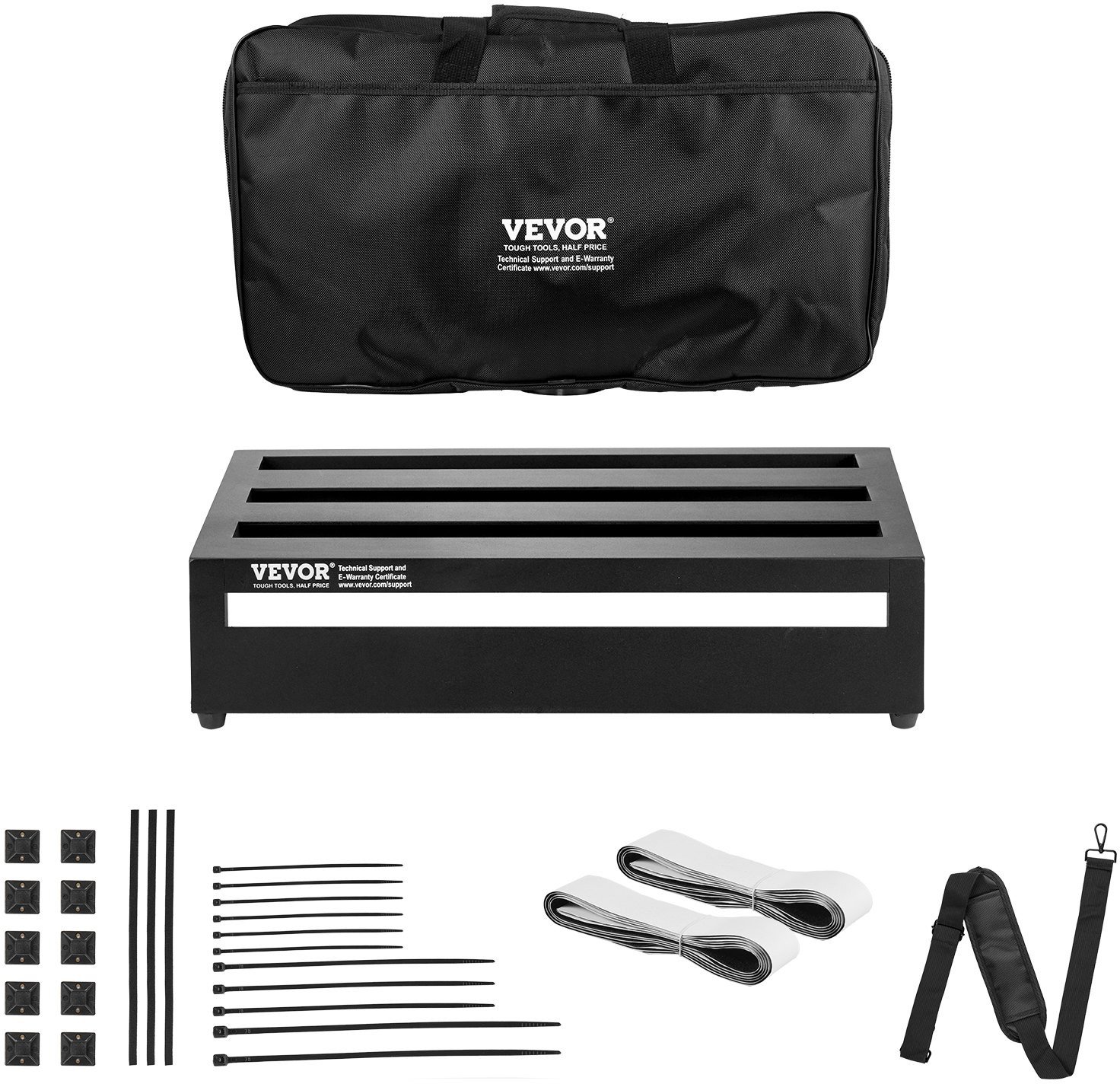 Pedalboard Aluminiowy 20 x 11 cm z Torbą Na 1012 Efektów Gitarowych