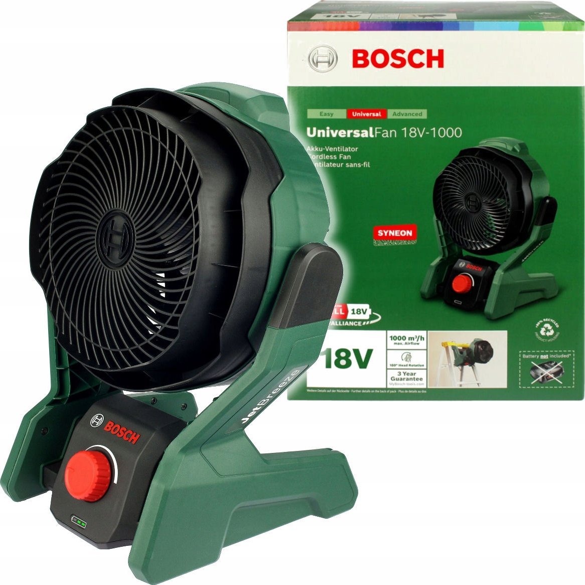Bosch Bosch UniversalFan 18V-1000, fan (green/black, without battery and charger, POWER FOR ALL ALLIANCE)