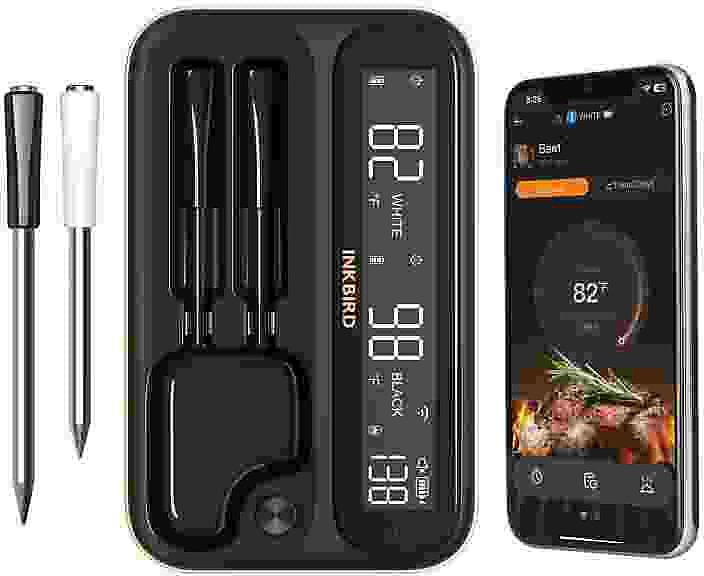 THERMOMETER WIRELESS 2 PROBES INT-12-BW