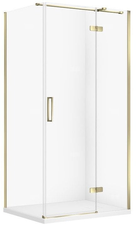 SET C562 KABINA CITY PRAWA ZŁOTA 100X80X195+TAKO SLIM BIAŁY MAT WIR