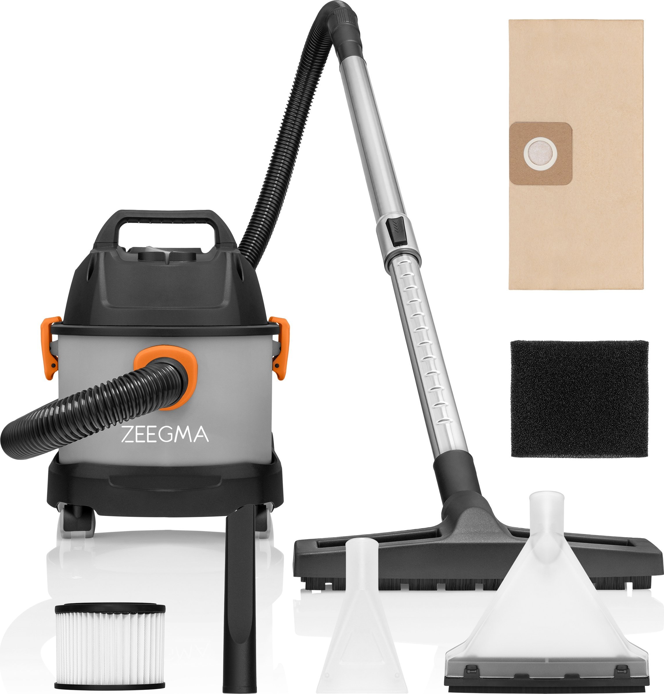 ZEEGMA ZE-ZONDER PRO COMPACT Industrial vacuum cleaner with dry and wet function 1000W