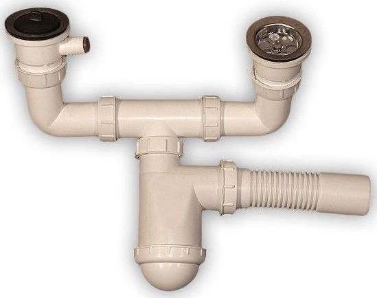 Syfon Unimet SYFON ZLEWOZMYWAKOWY 2 KOMORY - SITKO MET. Z WYJŚCIEM NA PRA