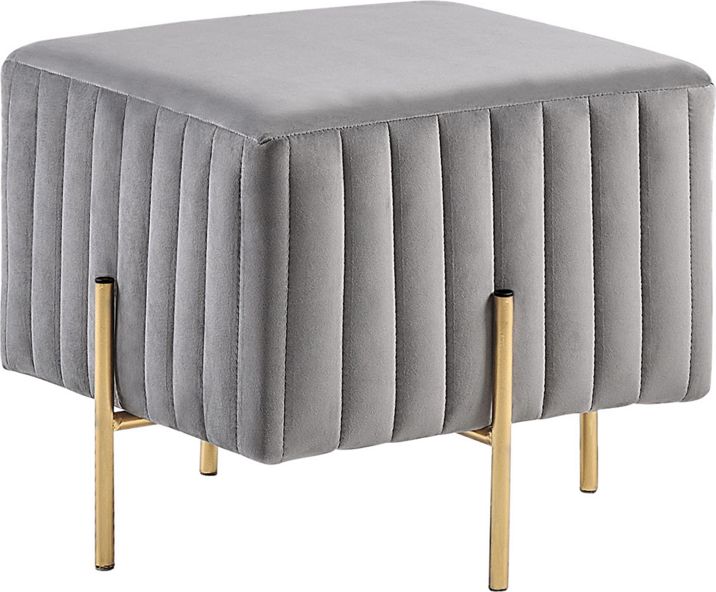 Beliani Otomana welurowa szara DAYTON